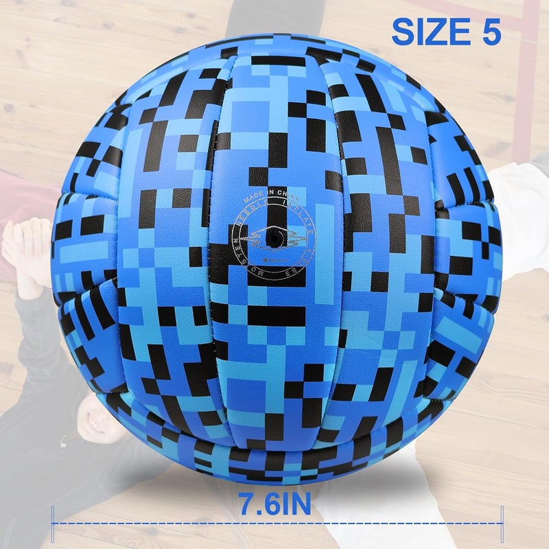 PECOGO Volleyball Size 5 PU Leather Soft Indoor Outdoor Volleyballs Sports Training Game Play Ball for Beginner, Teenager, Adult, 8.2 - Image 4